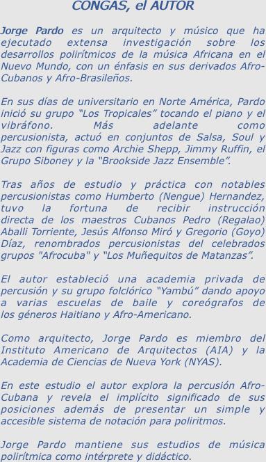 CONGAS, el AUTOR